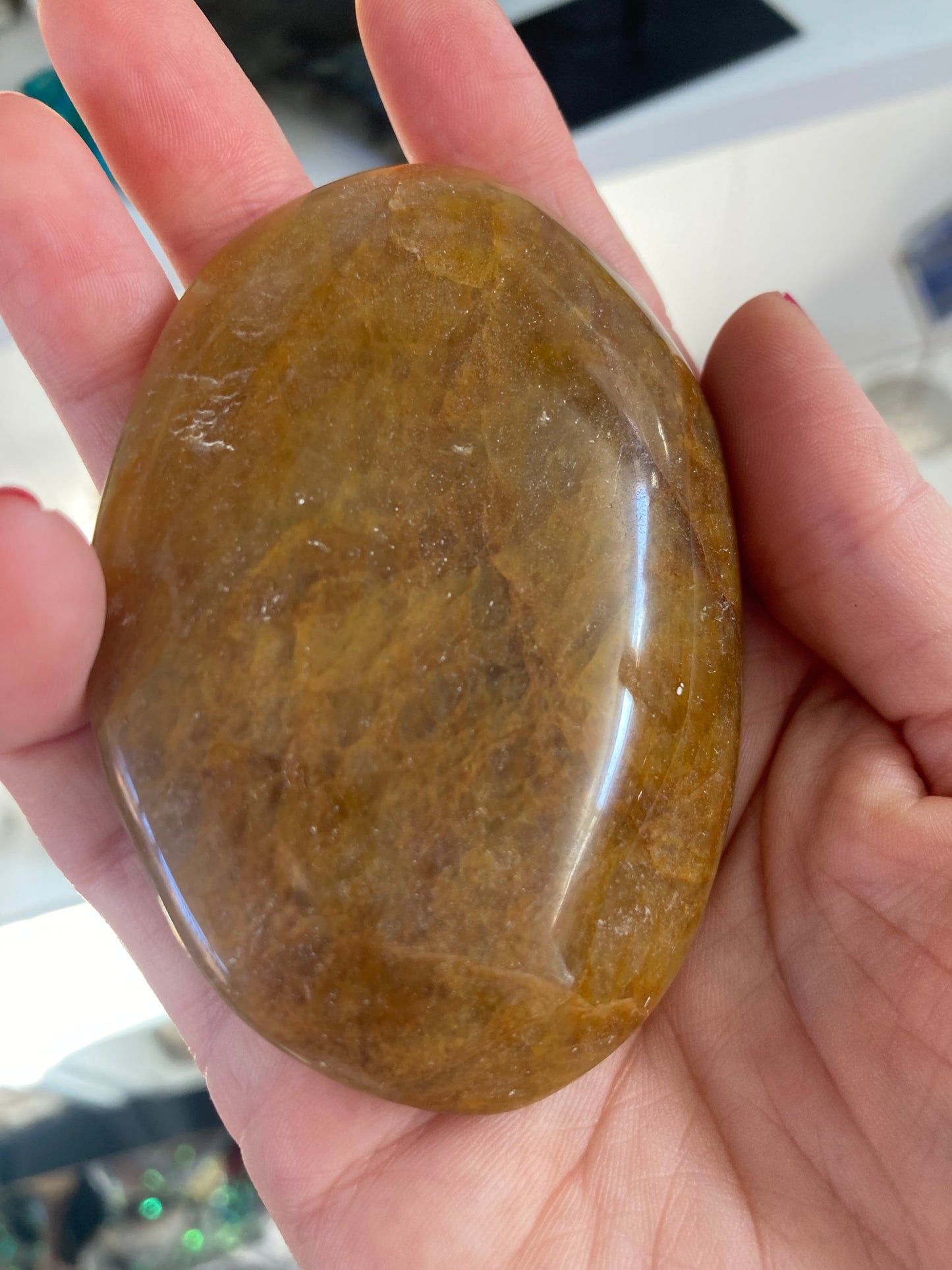 Golden healer palm stone