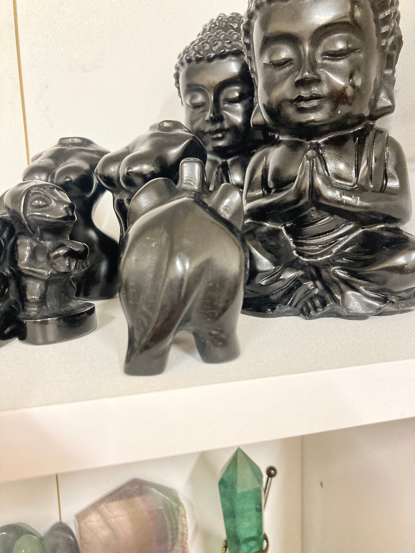 Obsidian Elephant carving