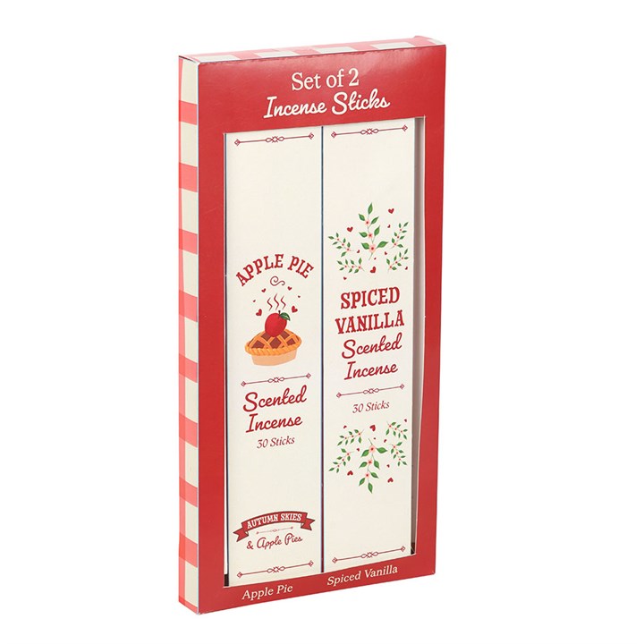 Set of 2 Apple Pie and Spiced Vanilla incense pack bundle