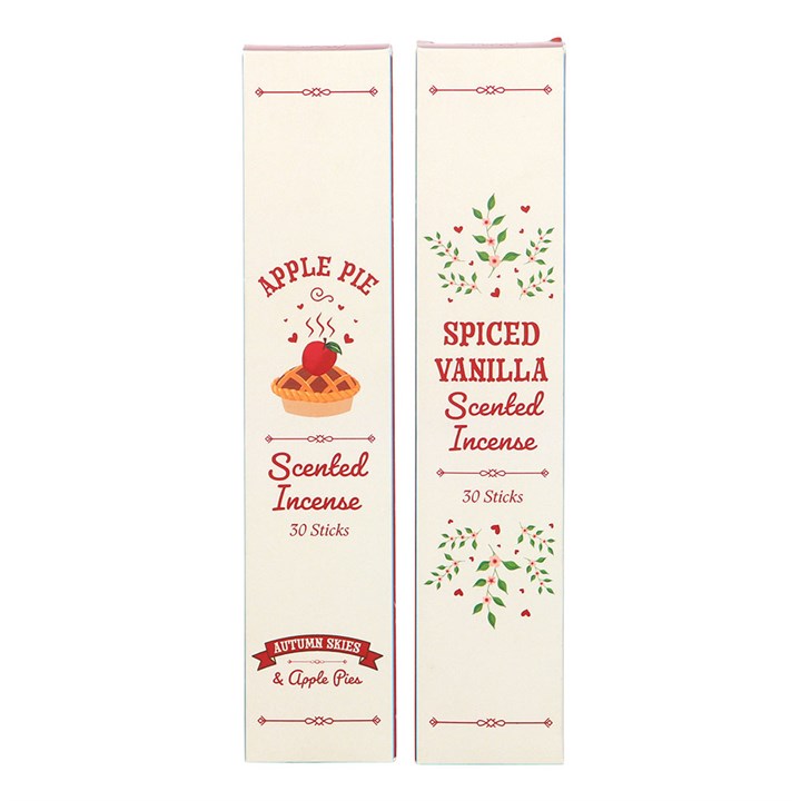 Set of 2 Apple Pie and Spiced Vanilla incense pack bundle
