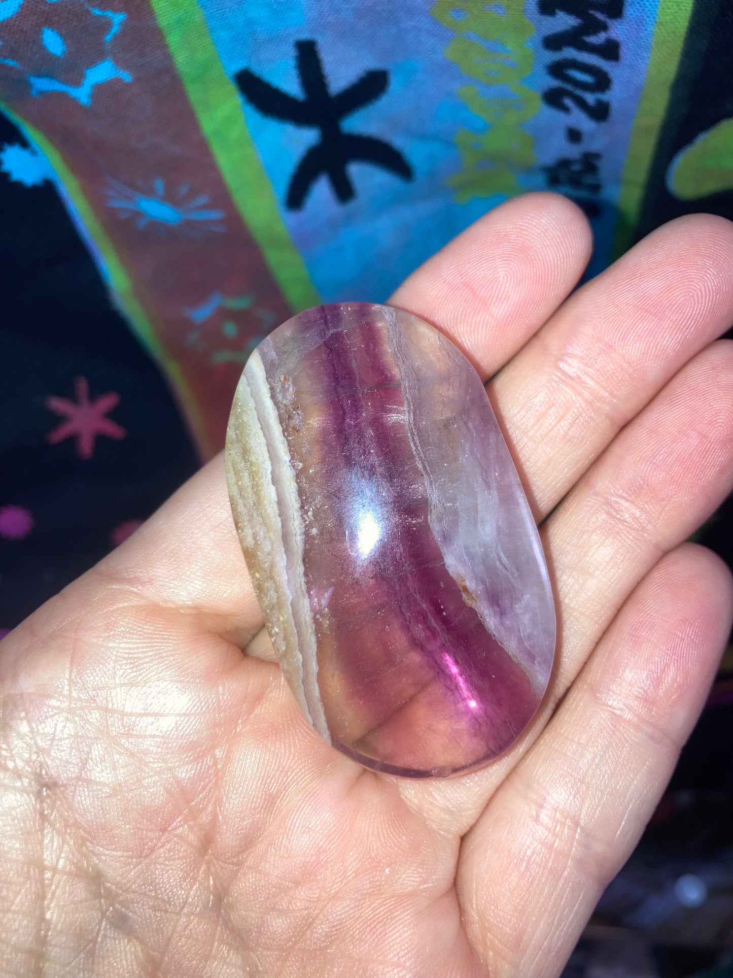 Candy fluorite palm stones