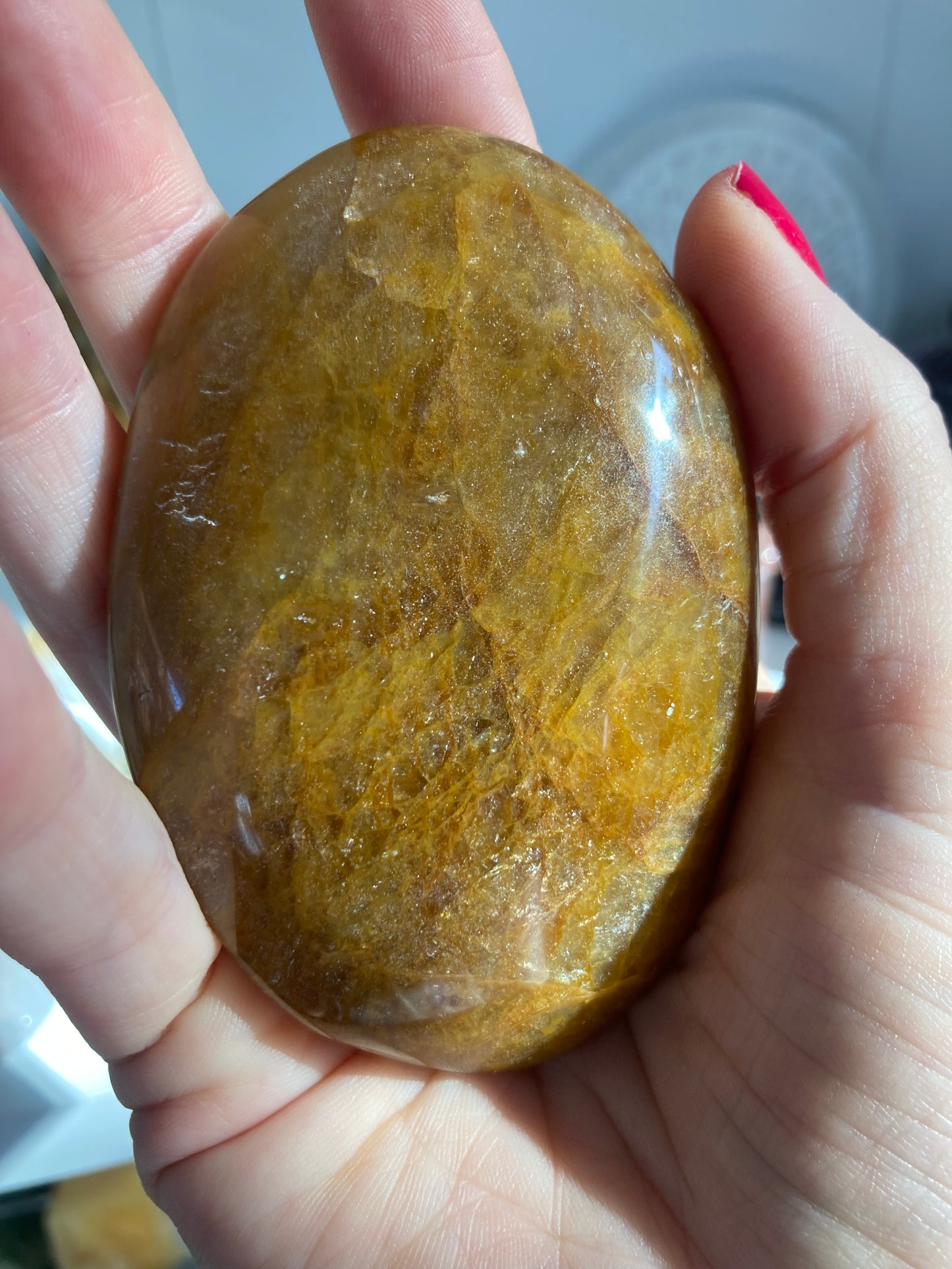 Golden healer palm stone