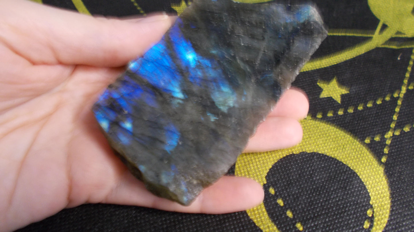 Half polished labradorite