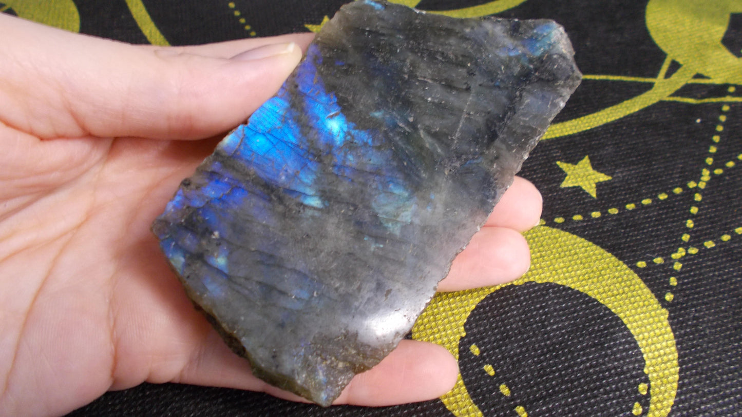 Half polished labradorite