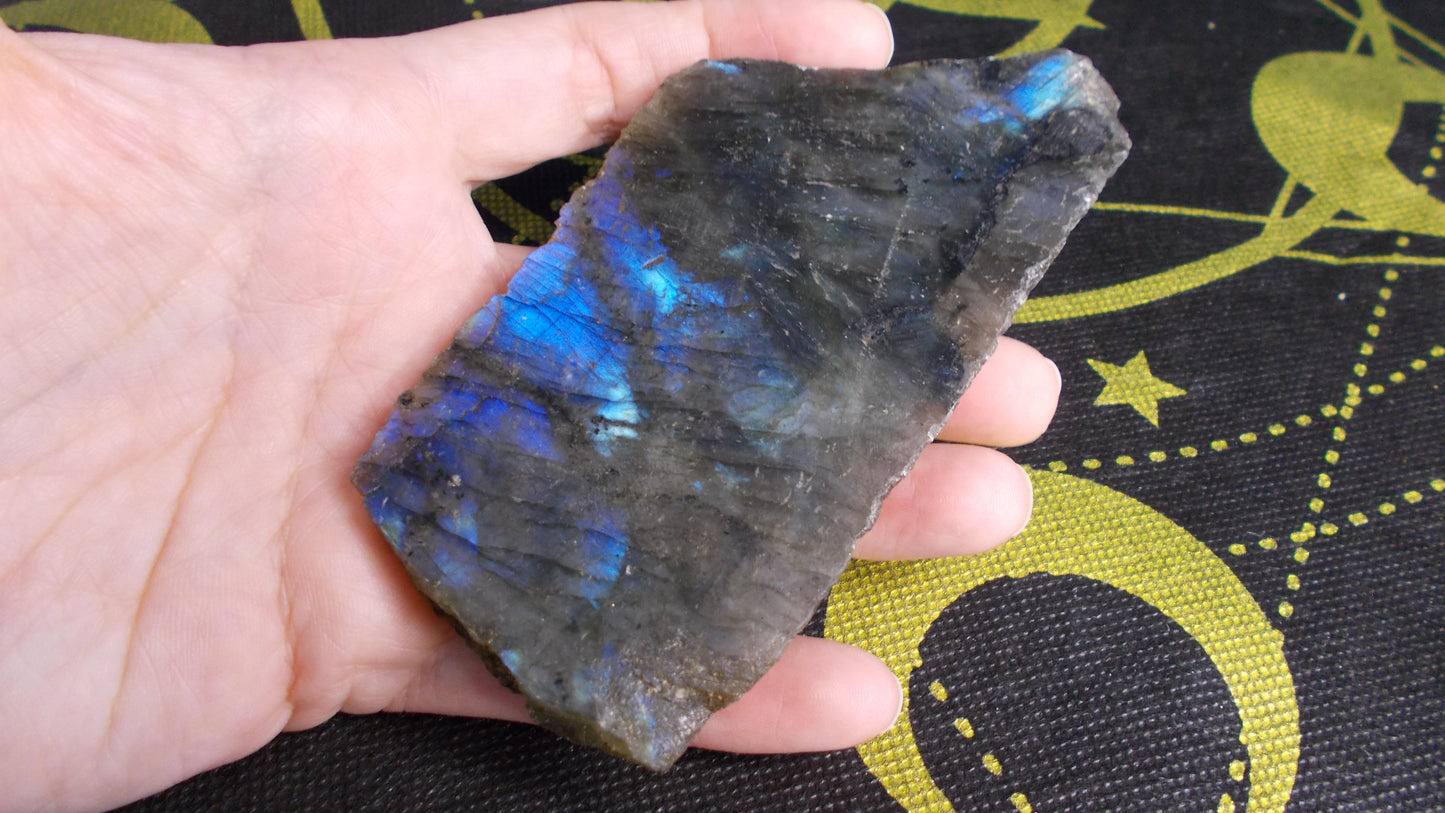 Half polished labradorite