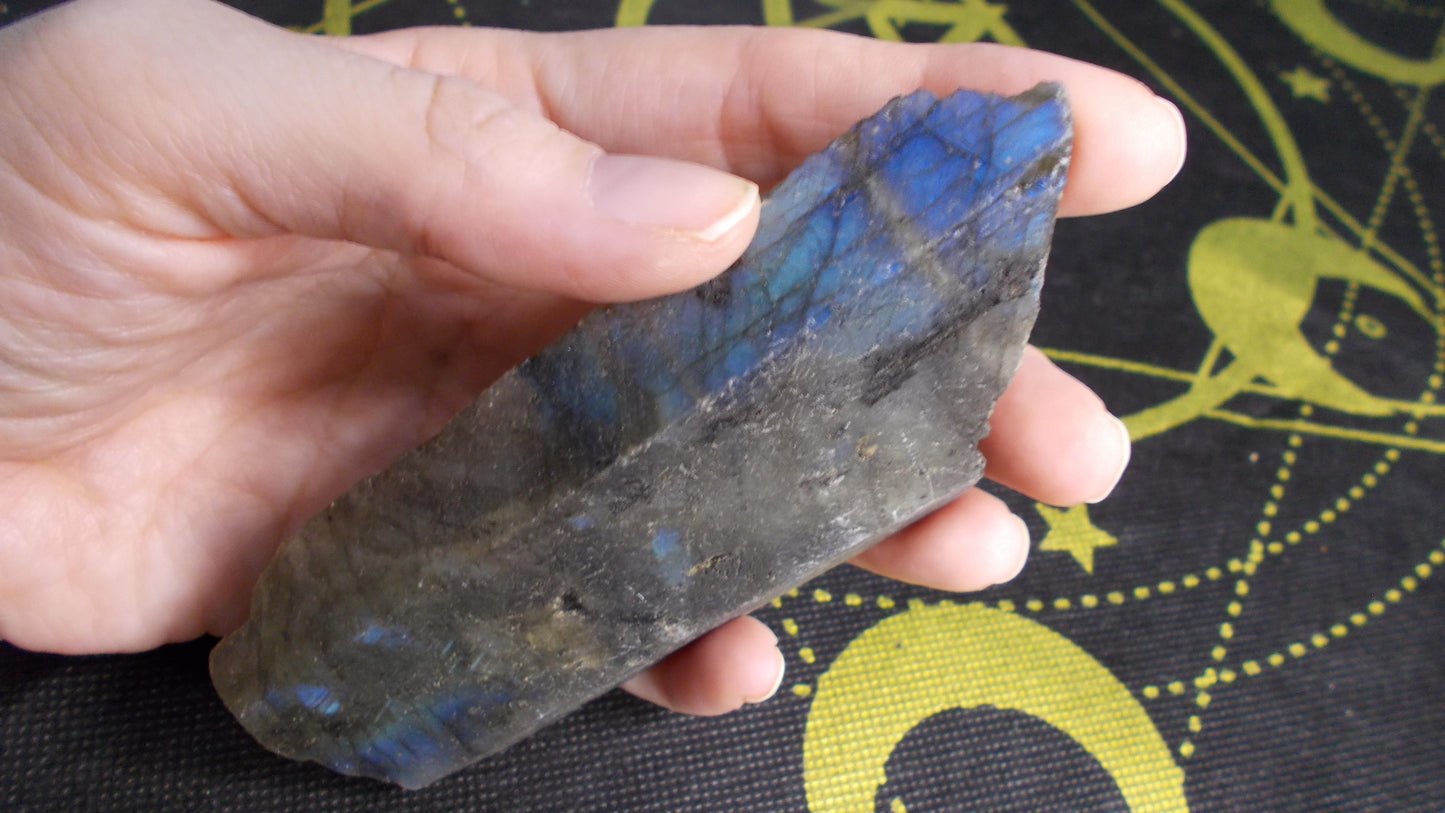 Half polished labradorite
