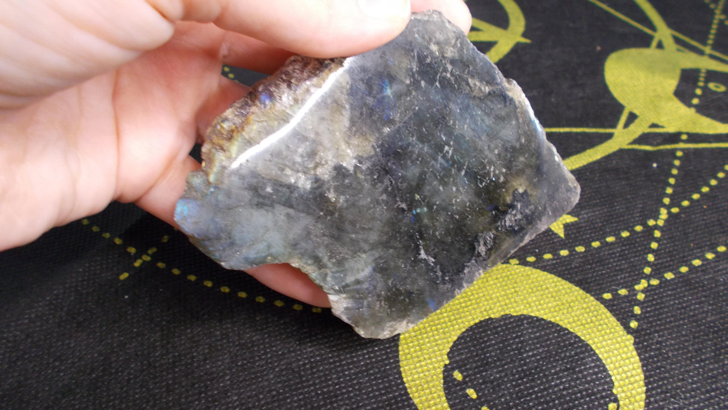 Half polished labradorite
