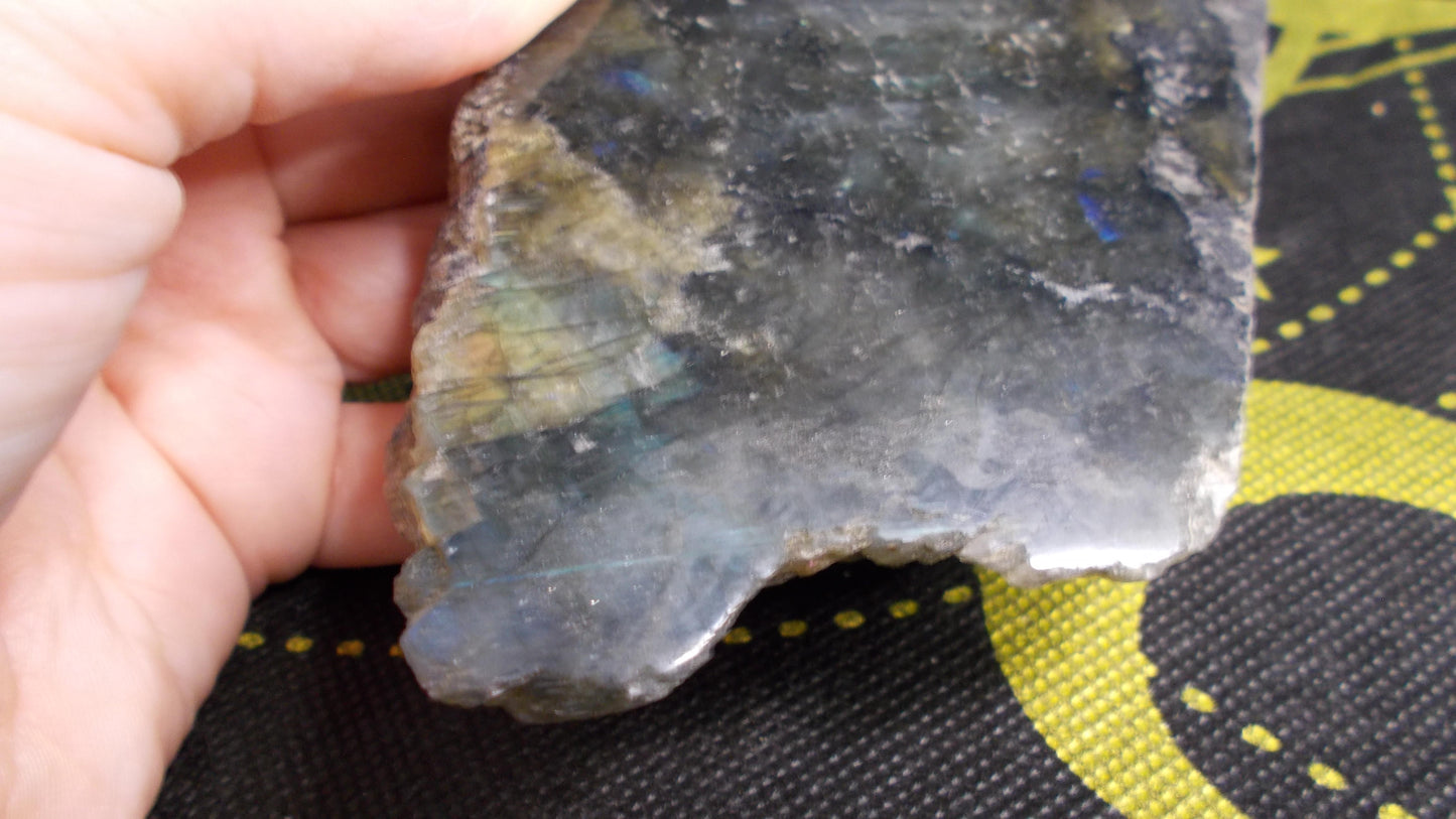 Half polished labradorite