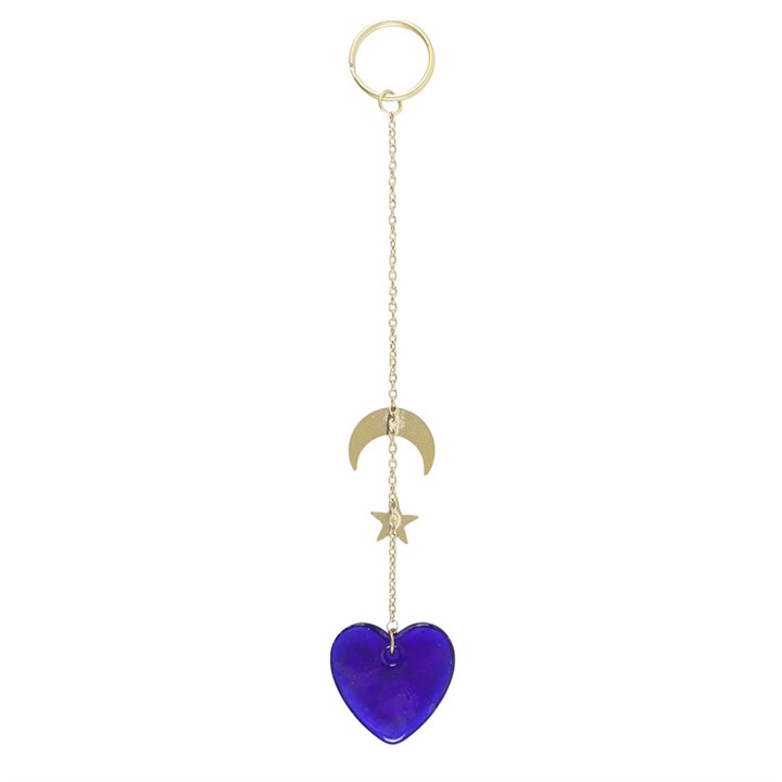 Evil Eye All Seeing Eye Glass Heart Hanging Decoration