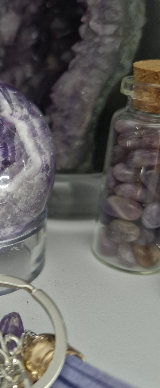 Amethyst chip bottles