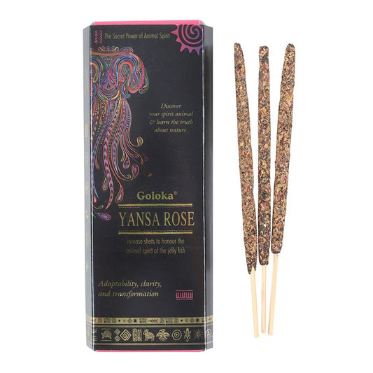 Goloka Animal Spirit Yansa Rose Incense Shots Pack Sticks