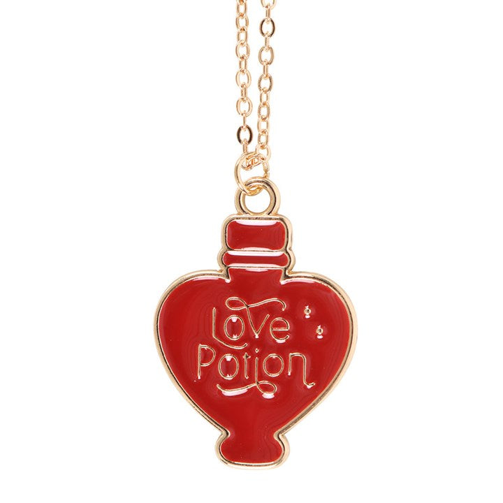 Love Potion Enamel Necklace Greeting Card