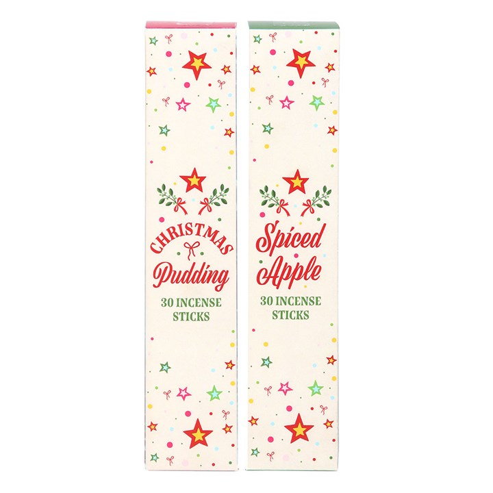 Set of 2 Christmas Pudding and Spiced Apple incense pack bundle