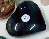 clear dark fluorite heart