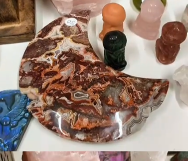 Mexican Lace Agate Moon