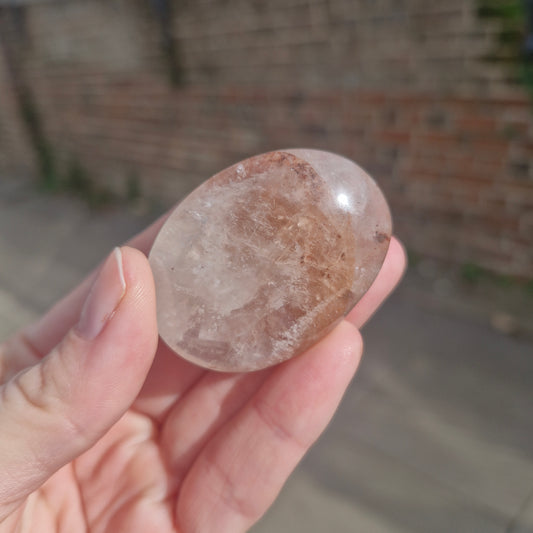 Fire Quartz Small Palm Stone 33g