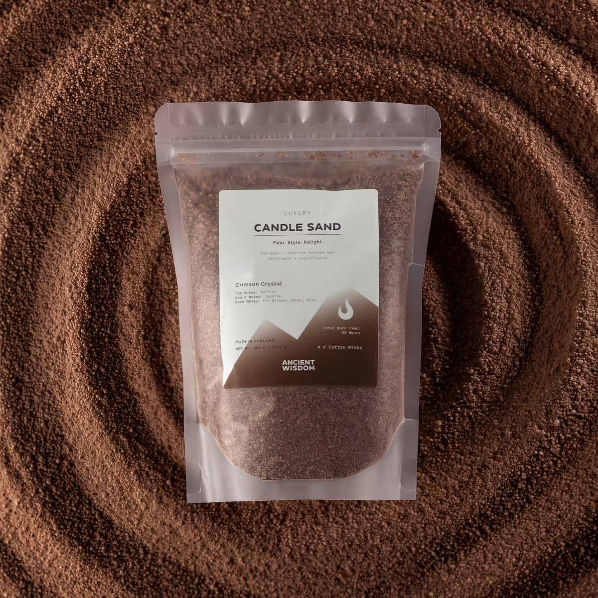 Candle Sand 300g (approx. 60 hours burn time with 4 wicks)
