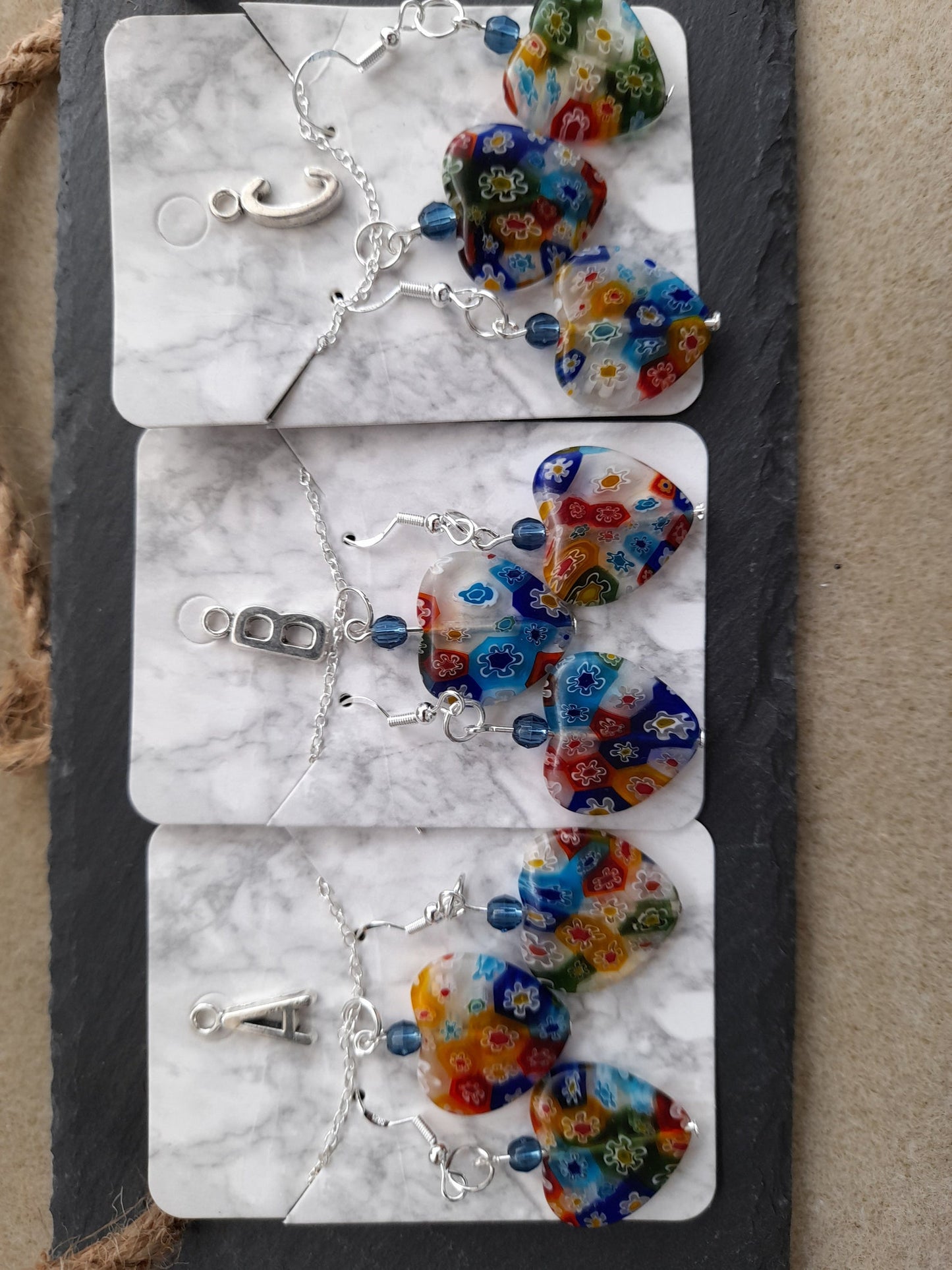 Glass Necklace and Earrings set