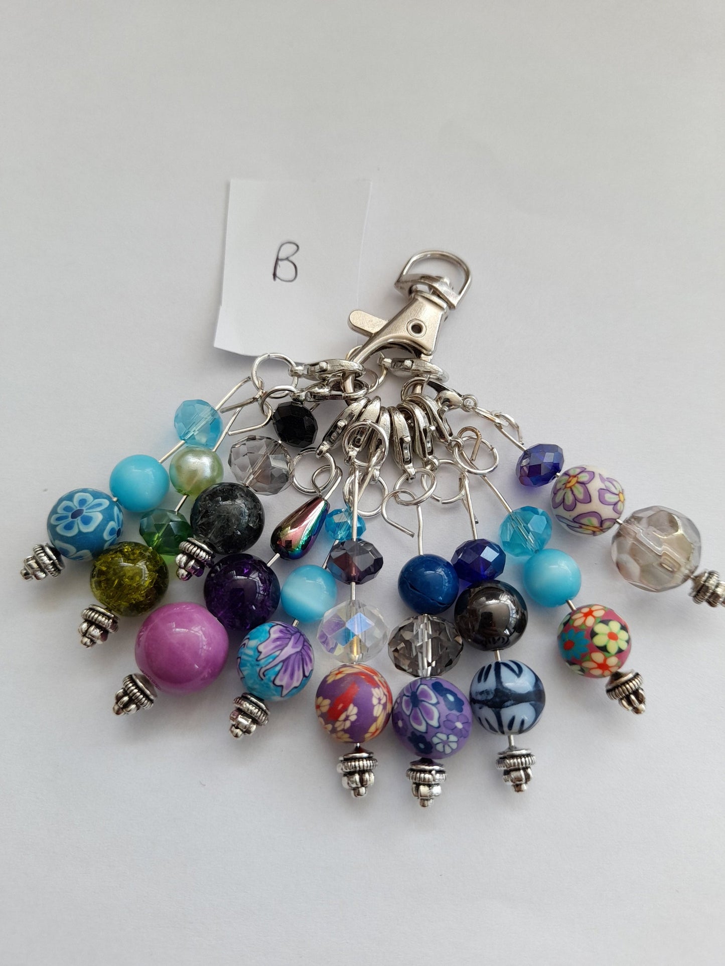 Row stitch markers for knitting, crochet