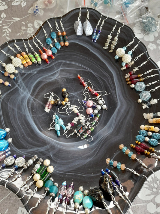 Set of 3 Handmade earrings lucky dip