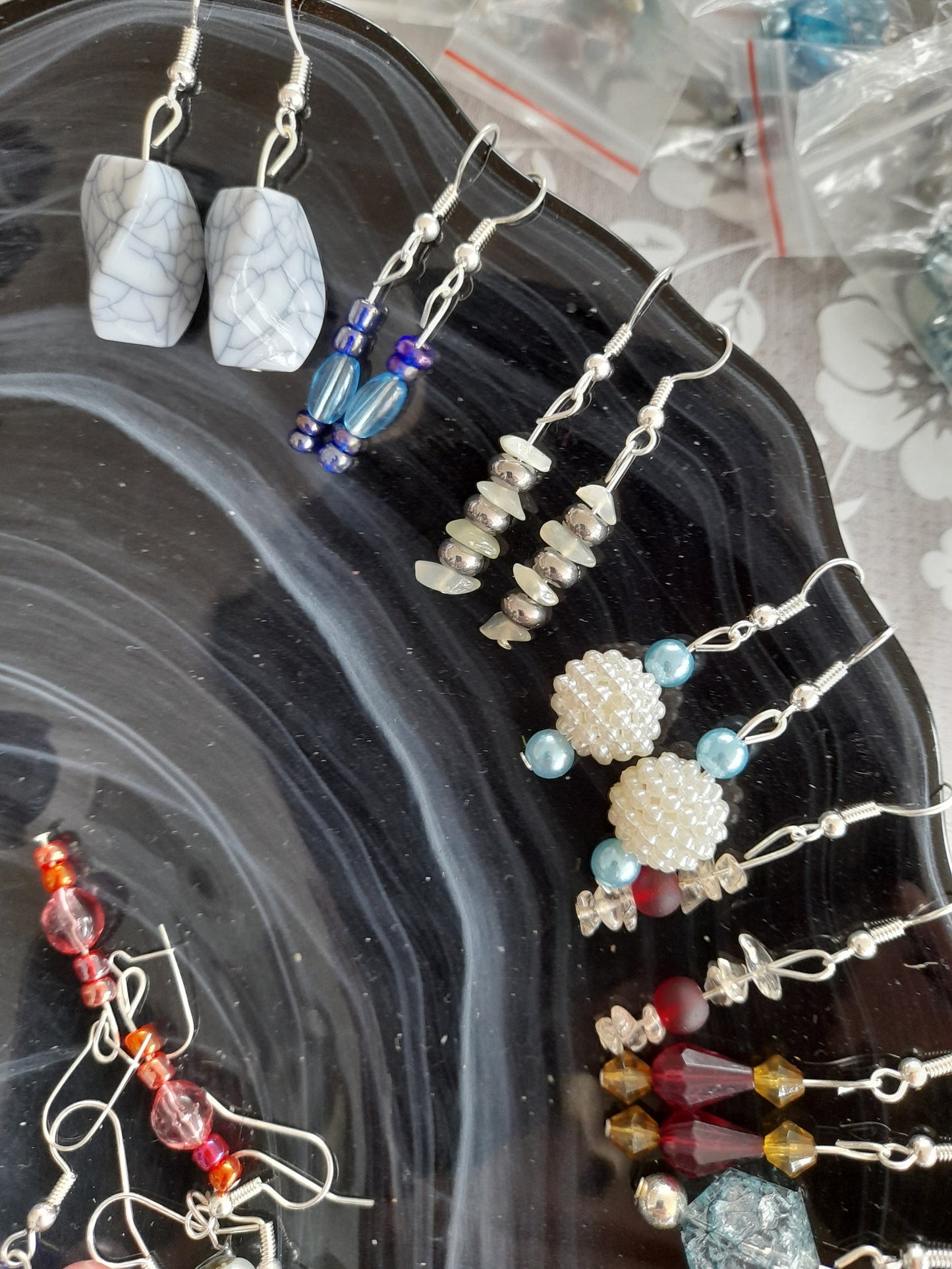 Set of 3 Handmade earrings lucky dip