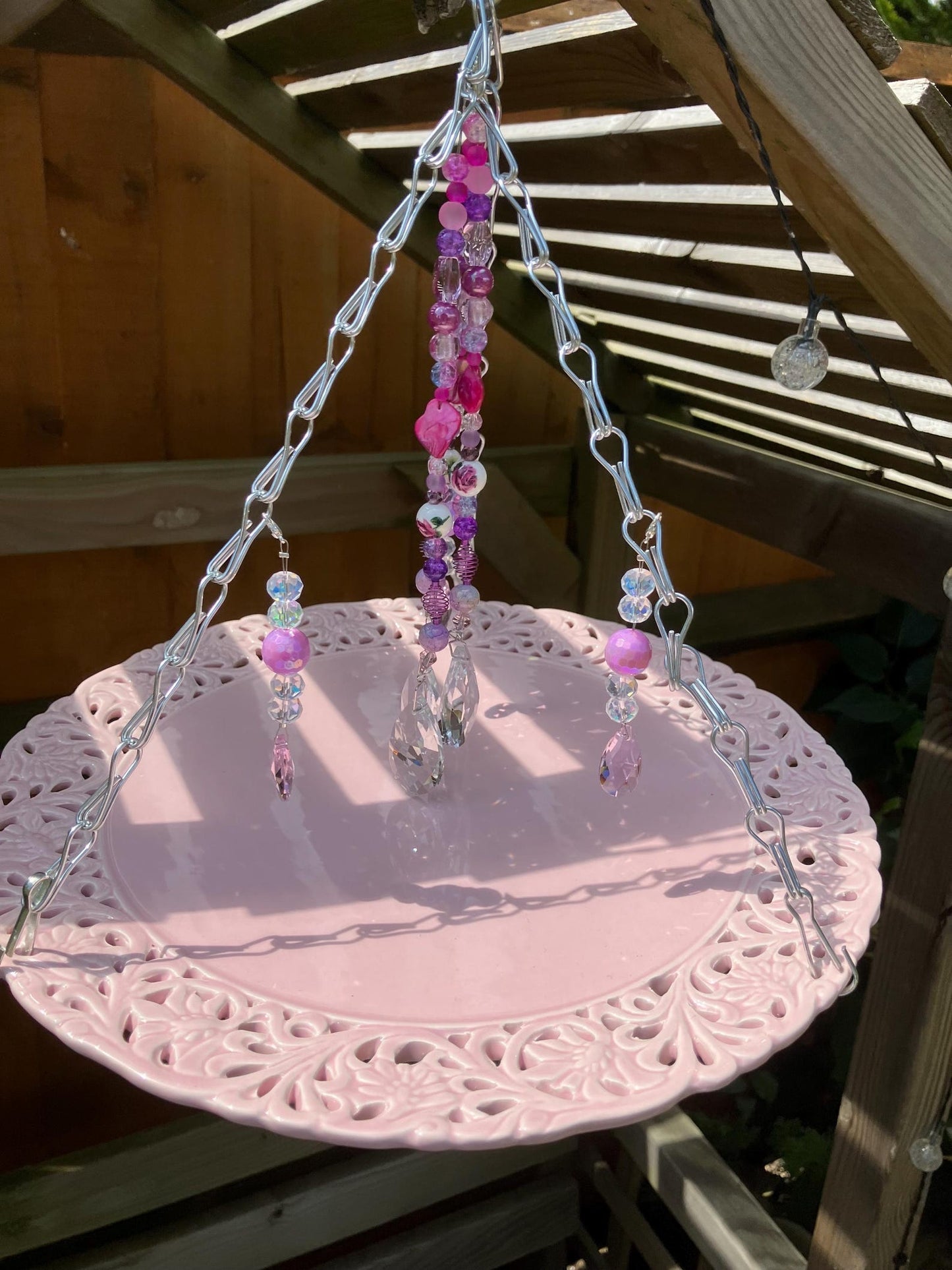 unique bird feeder/ hanging tray