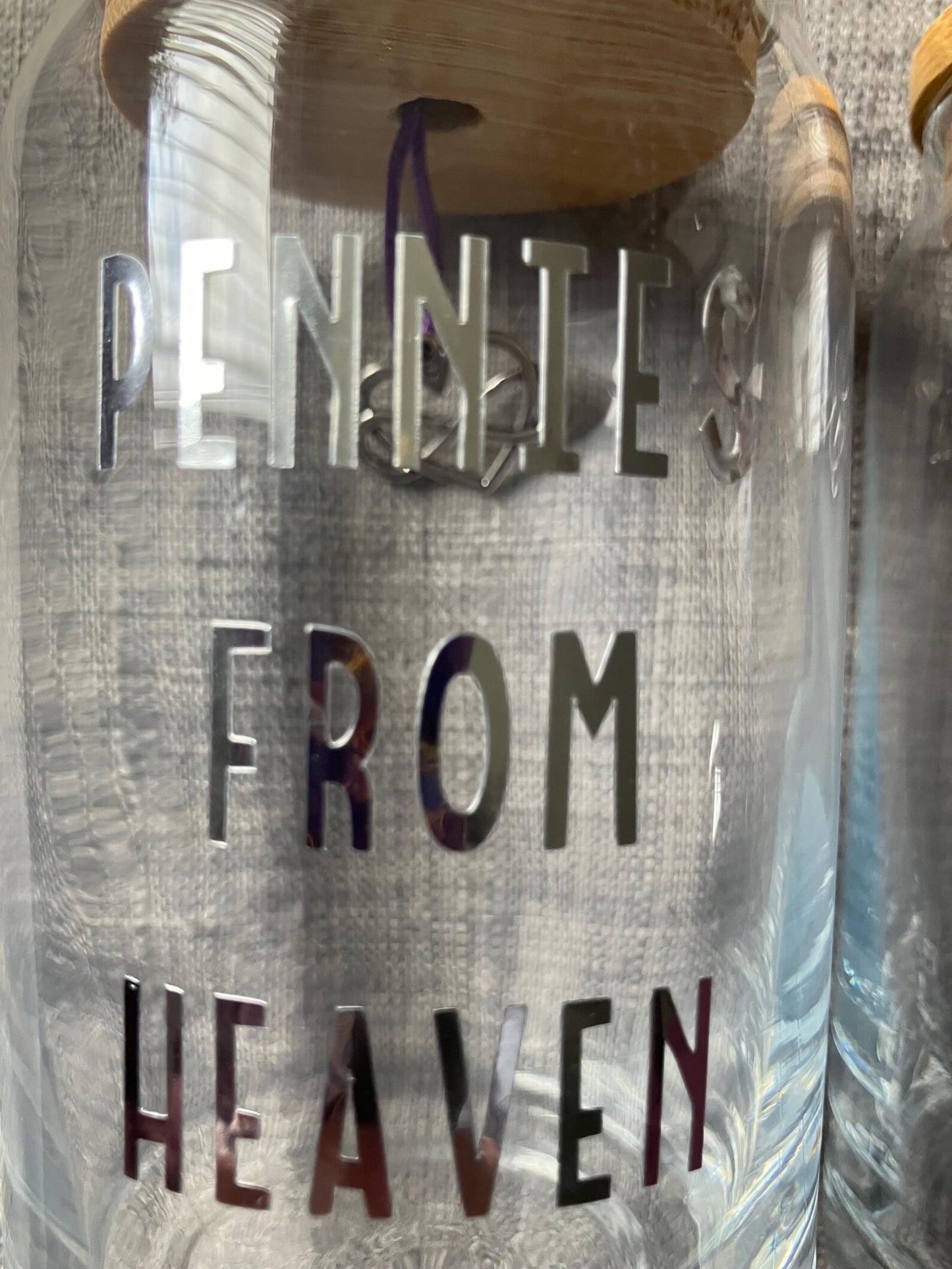 Feathers / Pennies from Heaven keepsake jars