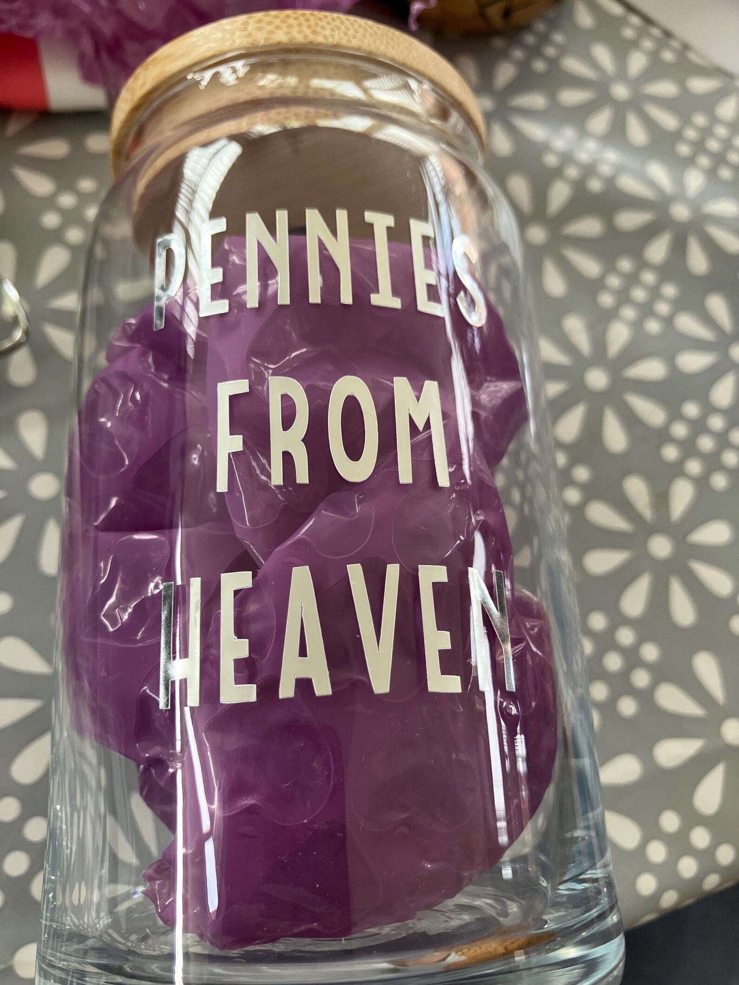 Feathers / Pennies from Heaven keepsake jars