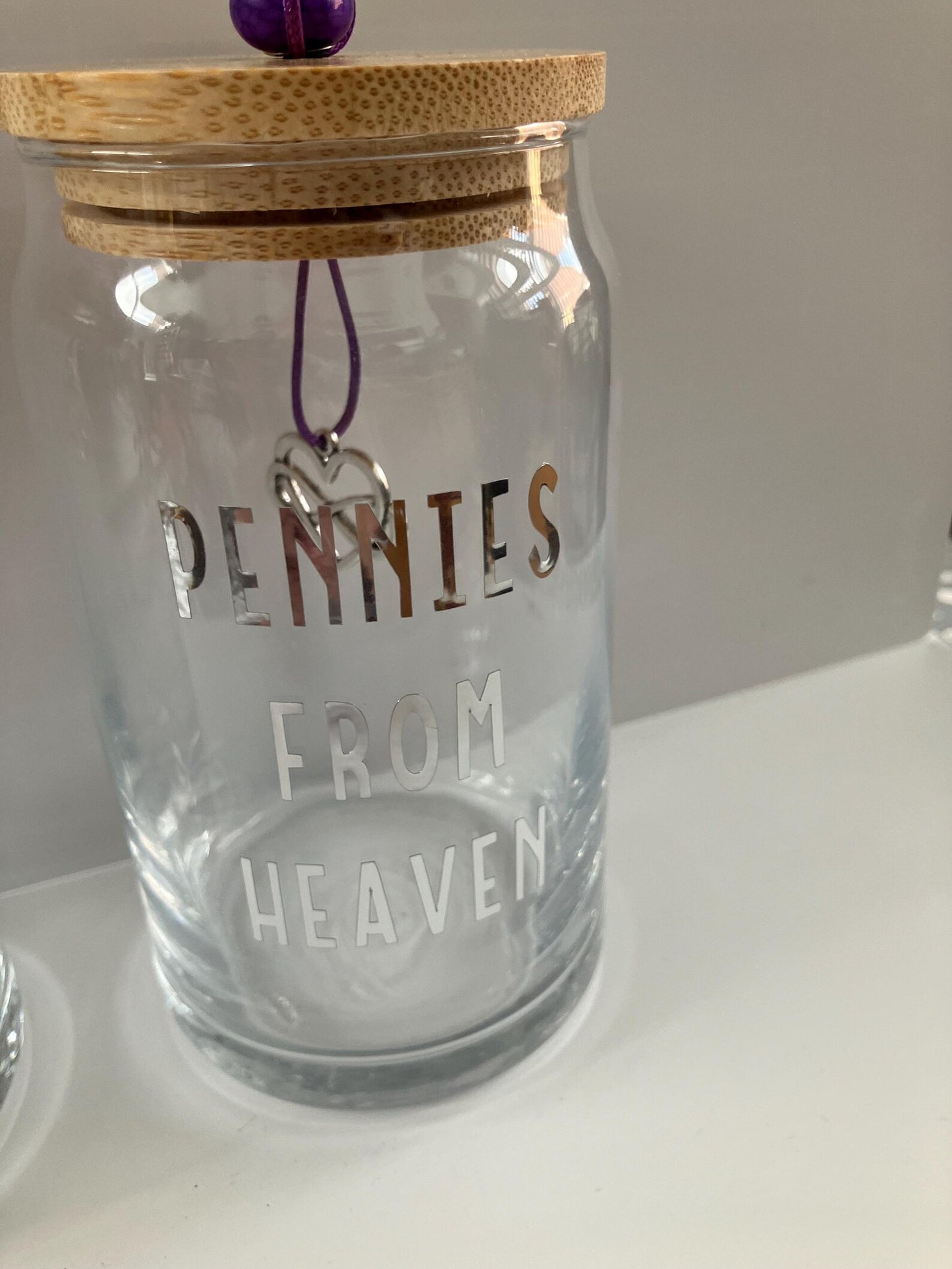 Feathers / Pennies from Heaven keepsake jars
