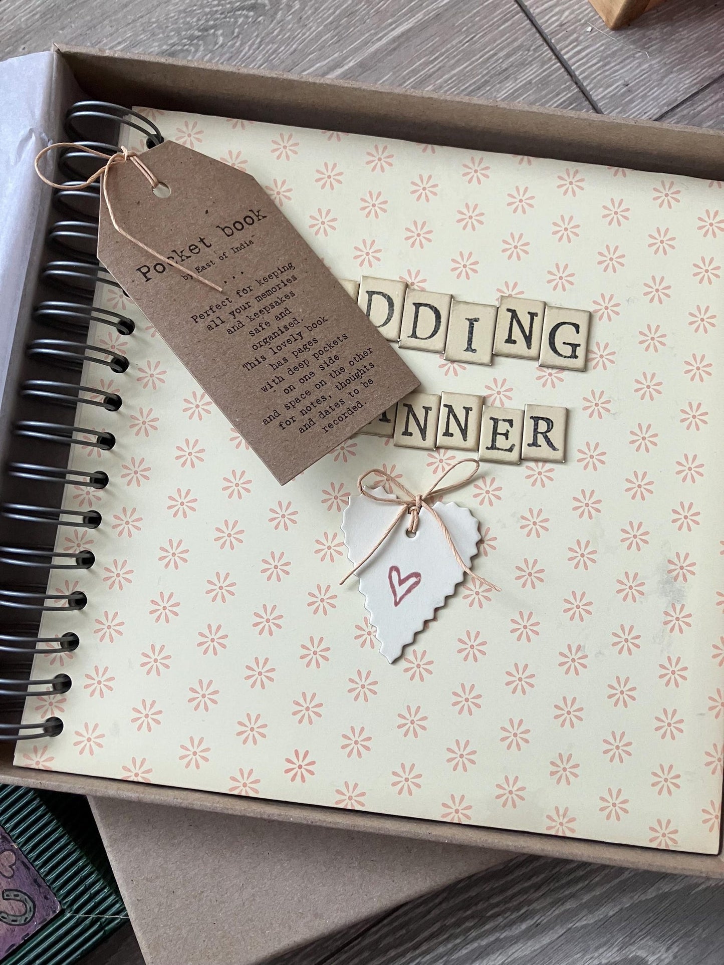 Handmade wedding planning books boxed plus a wedding book see description