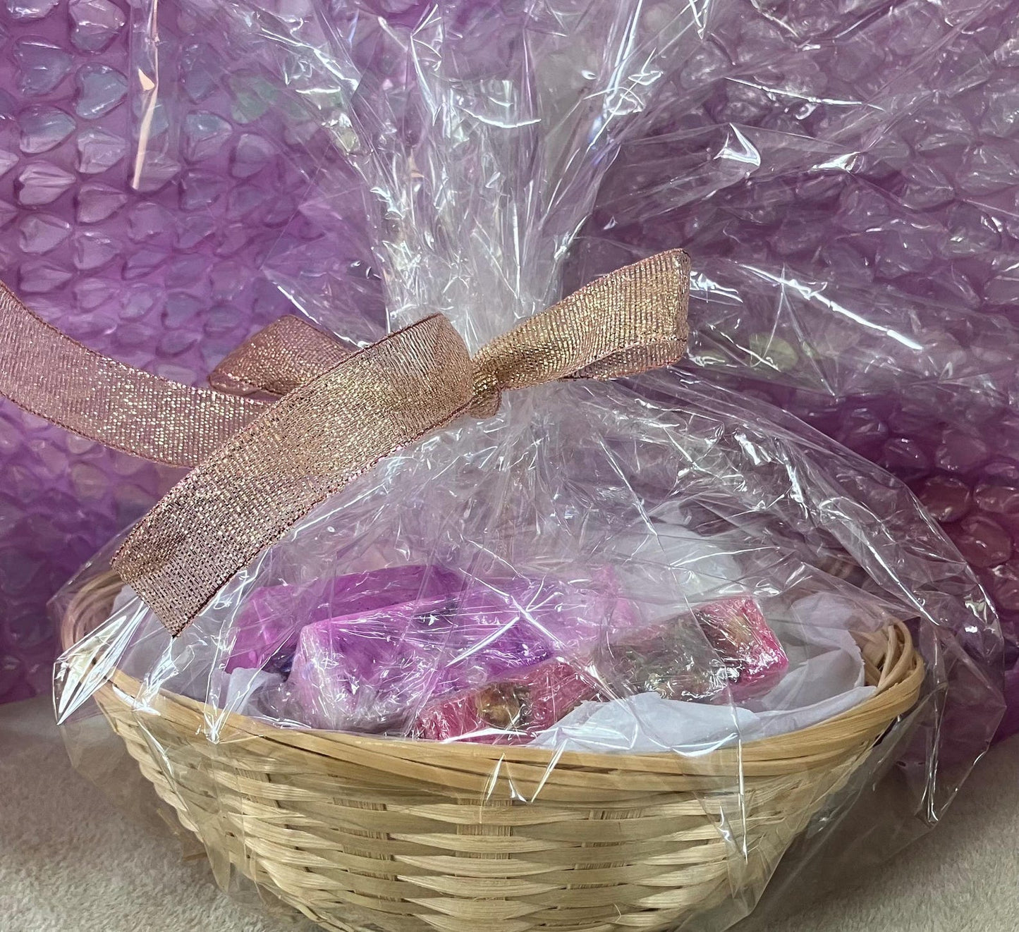 Handmade Soap and Bath fizz Gift Basket