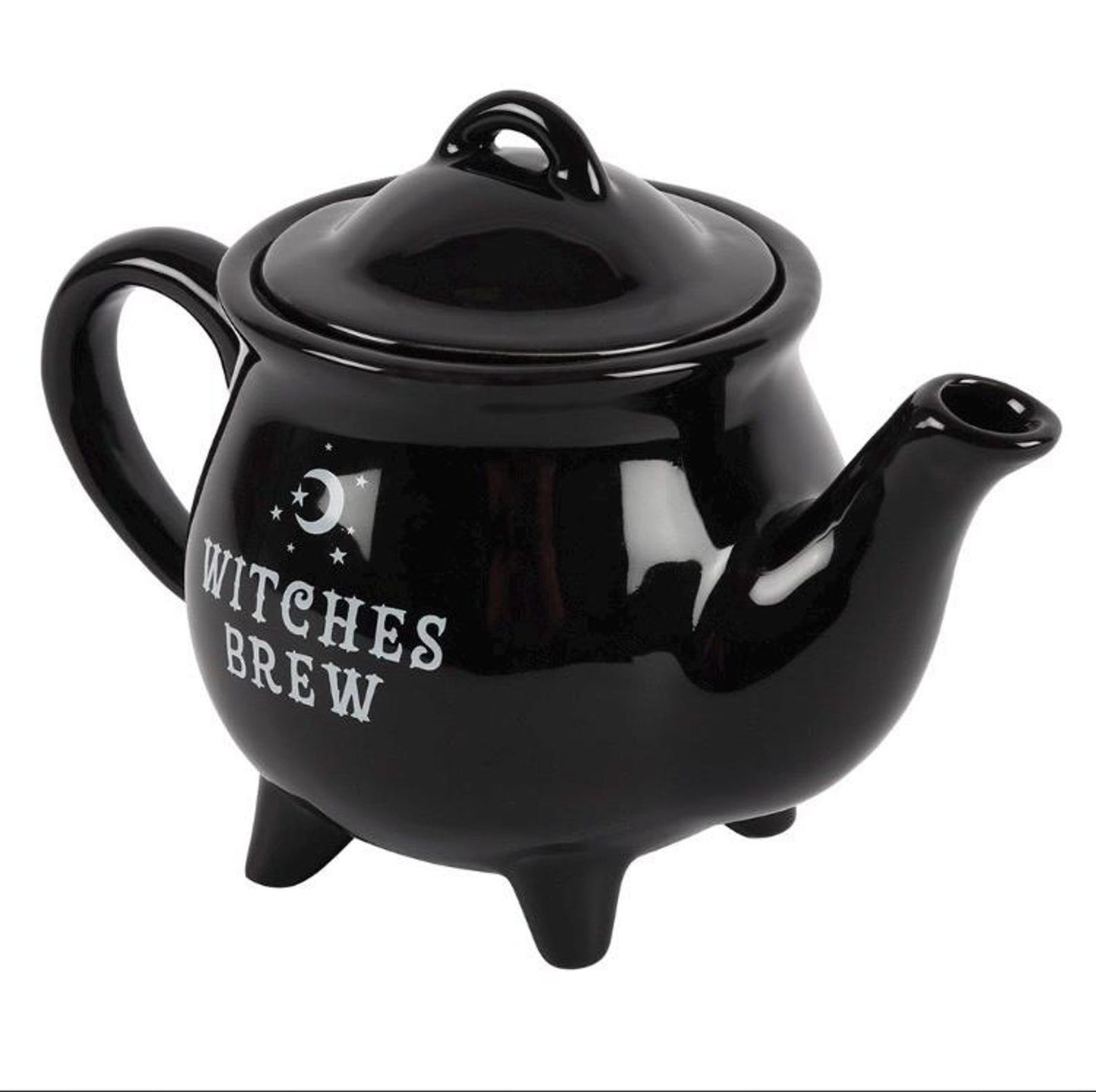Witches Brew Black Ceramic Tea Pot