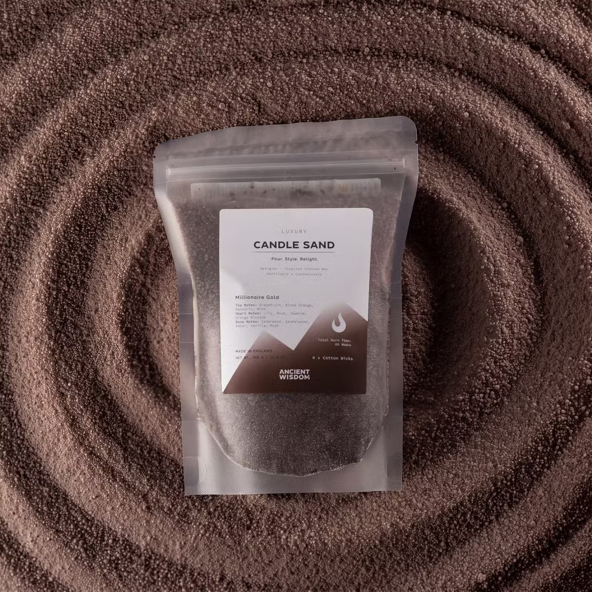 Candle Sand 300g (approx. 60 hours burn time with 4 wicks)