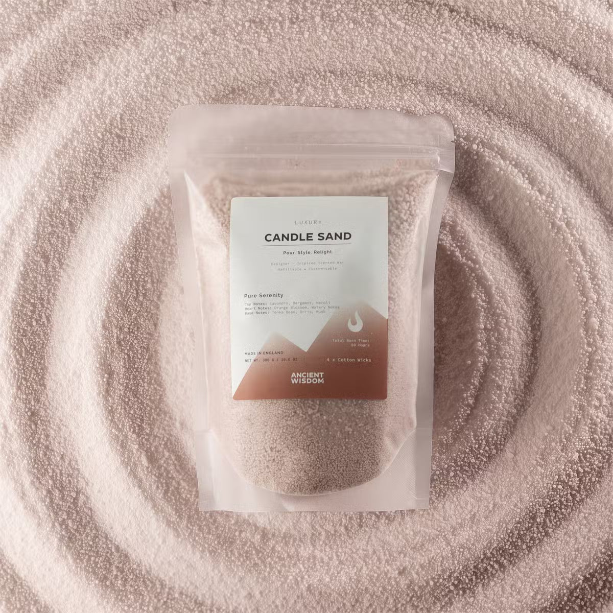 Candle Sand 300g (approx. 60 hours burn time with 4 wicks)