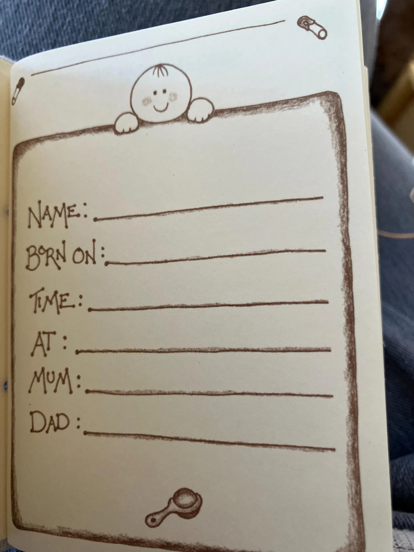 Babies little record book by the East of India company.