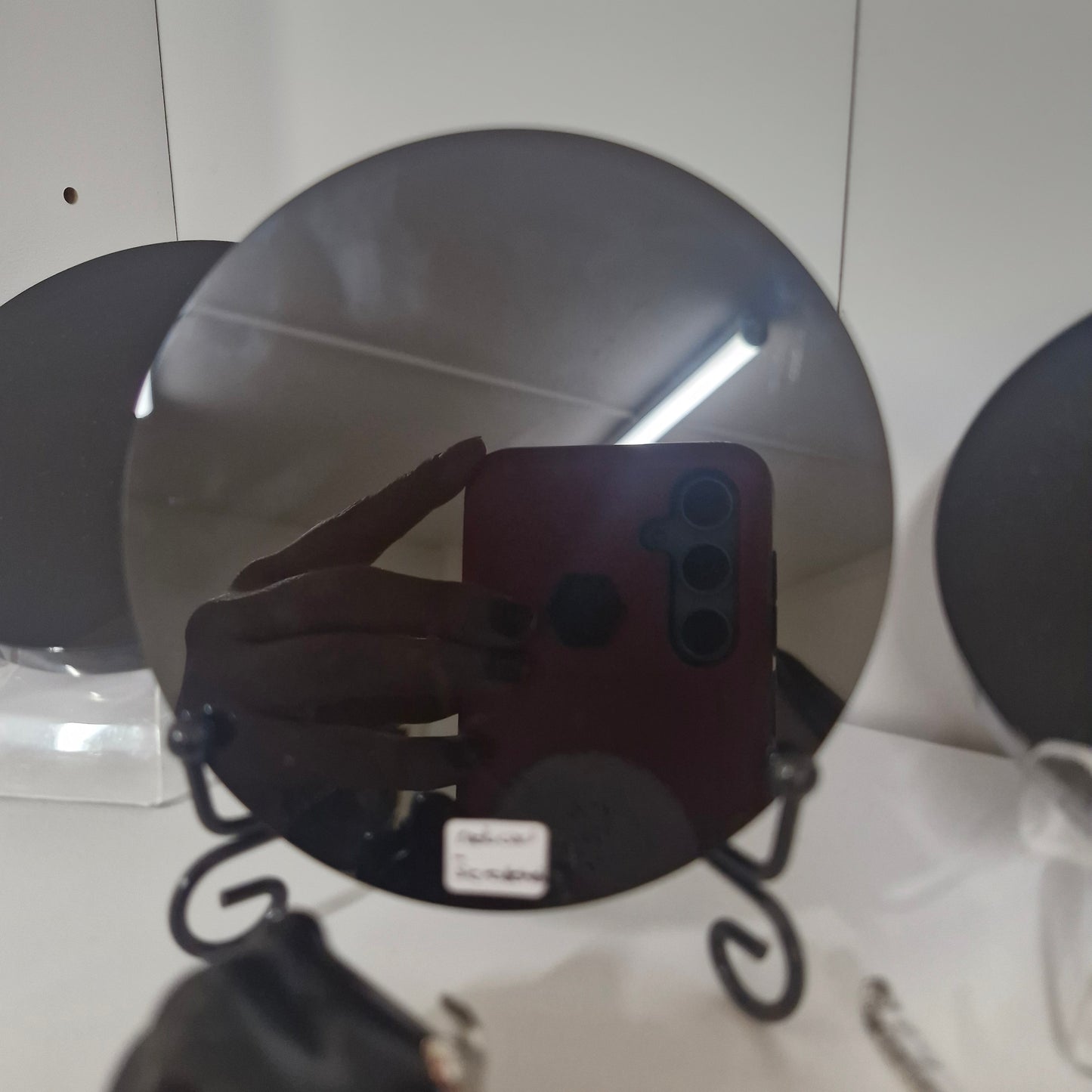 Obsidian scrying mirror