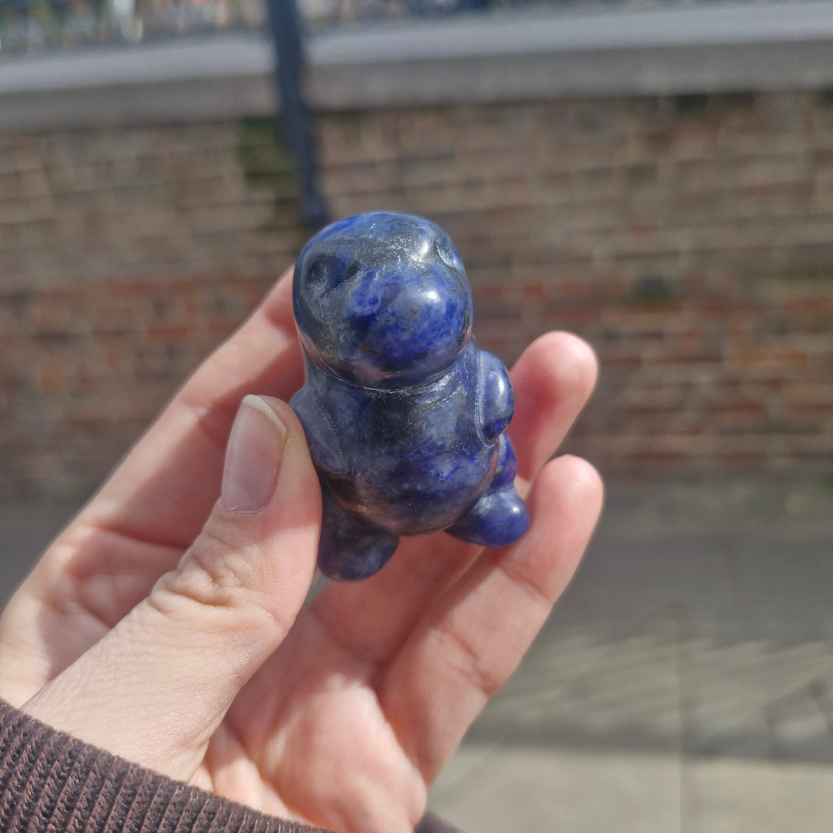 Sodalite Chubby Dinosaur Carving