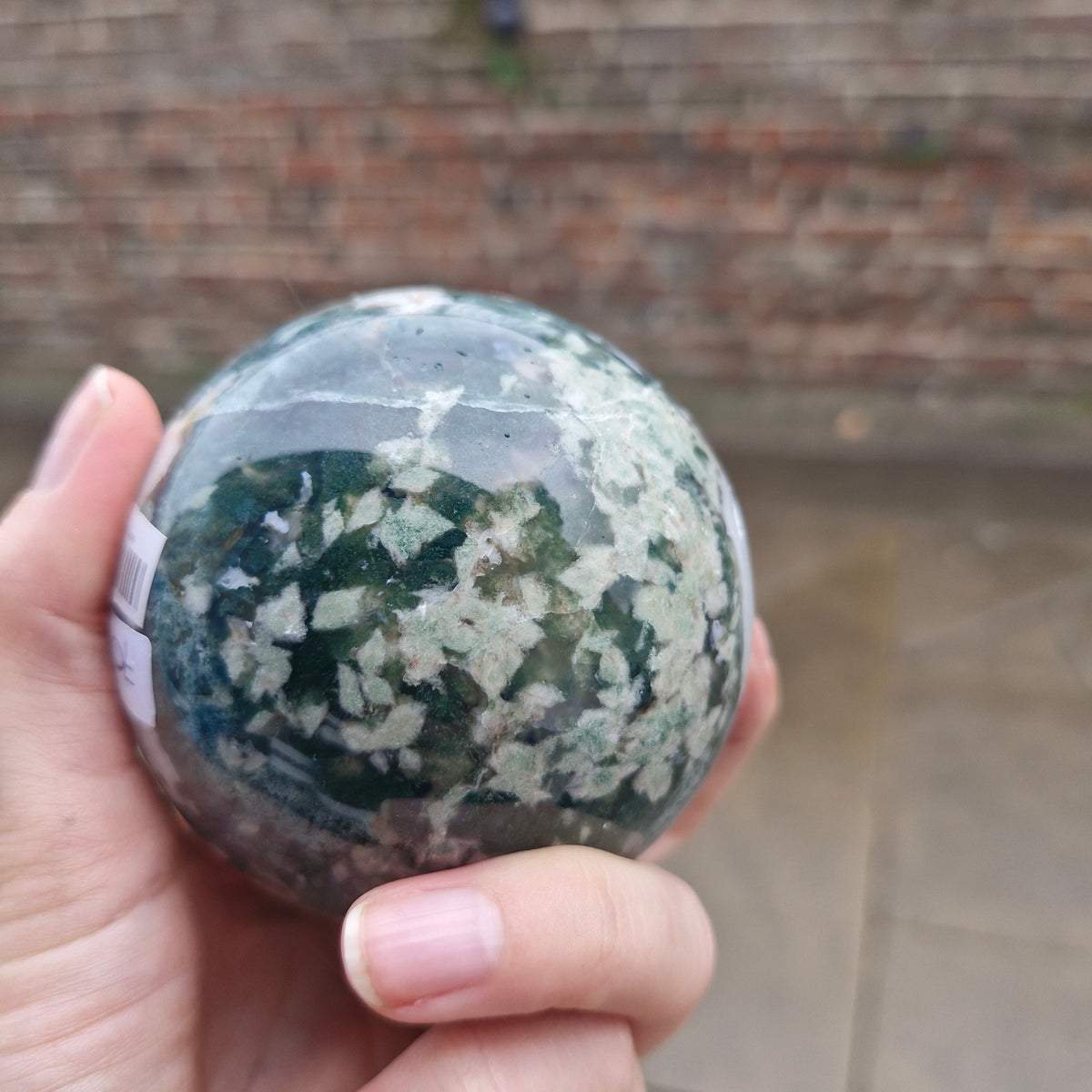 Moss Agate Sphere 595g