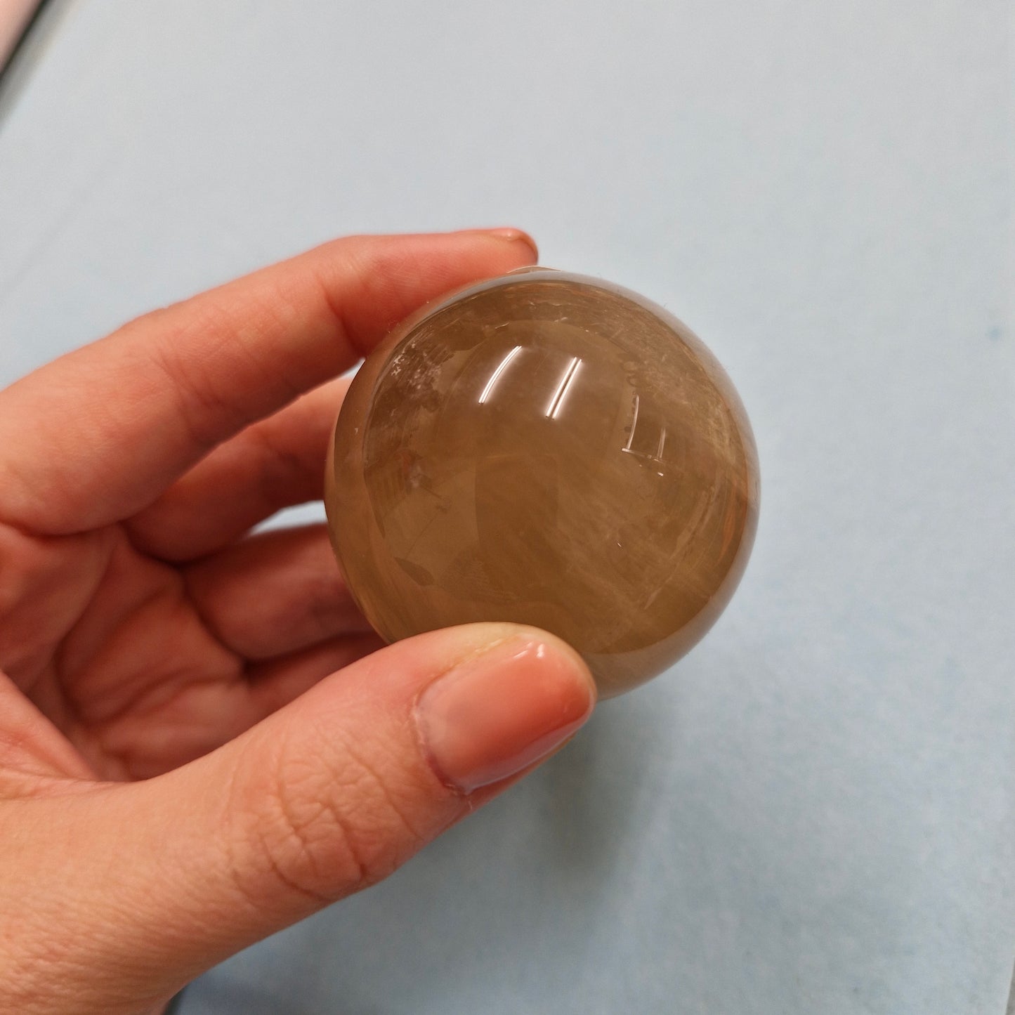 Yellow fluorite sphere