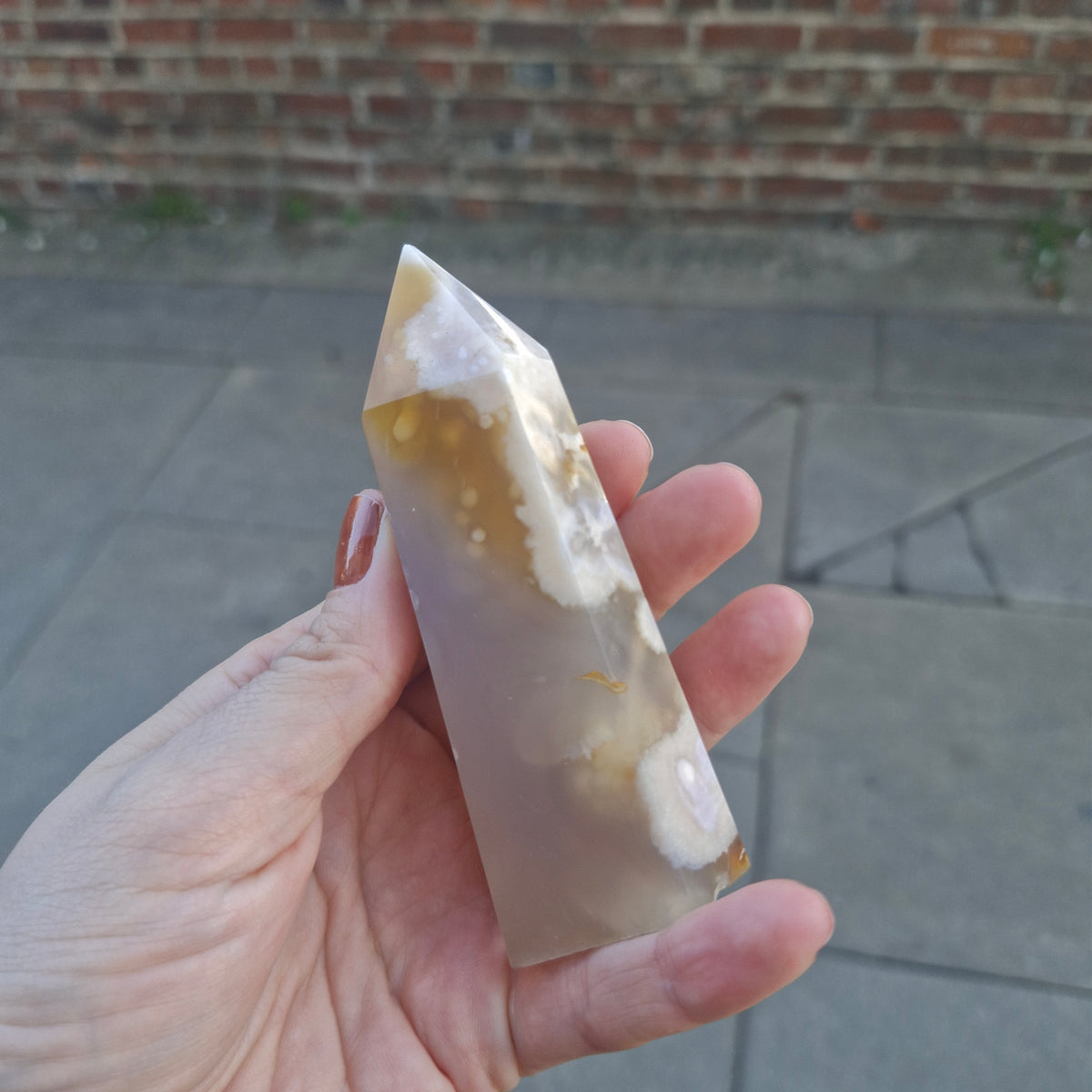 Flower Agate Tower 9.8cm