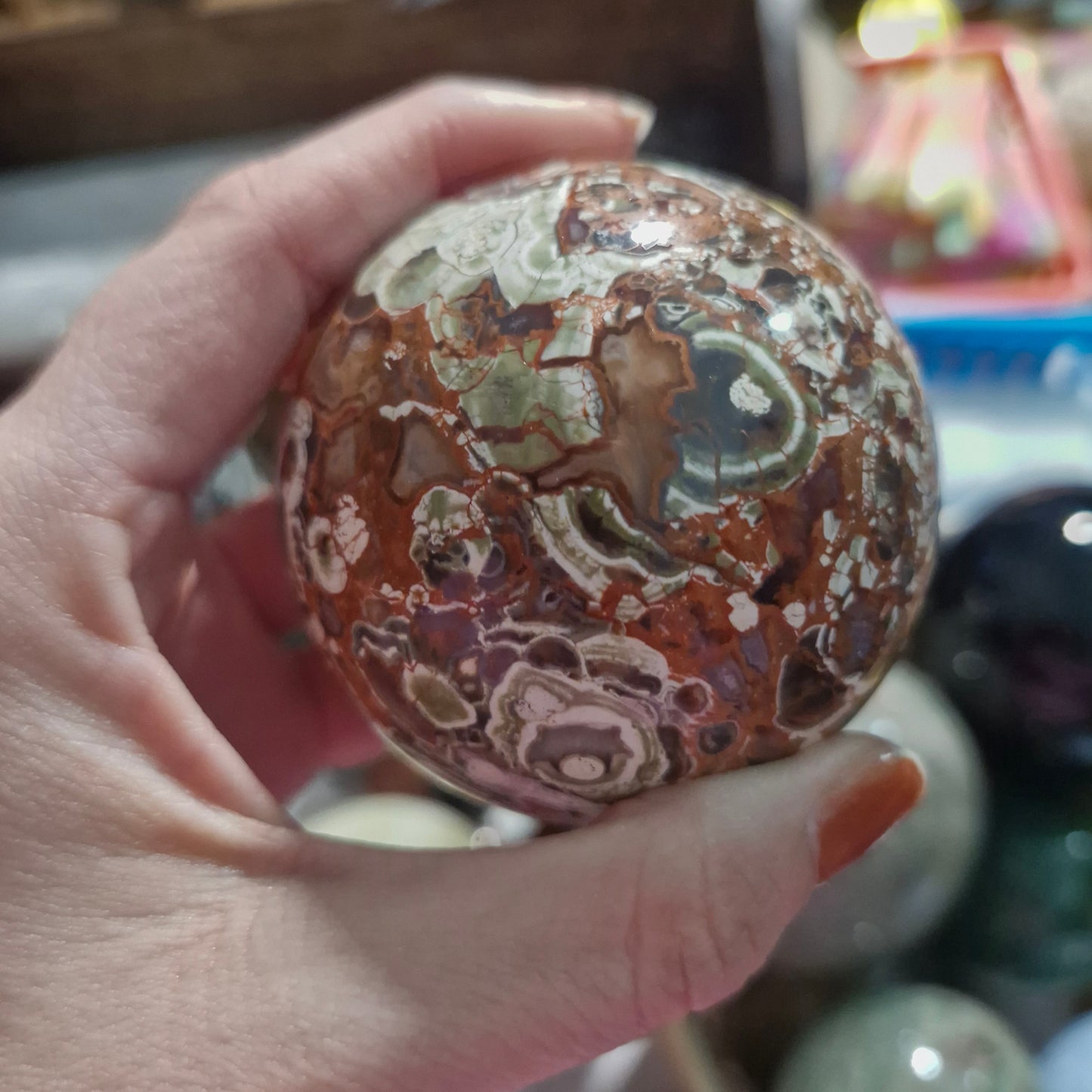 Money Agate Sphere