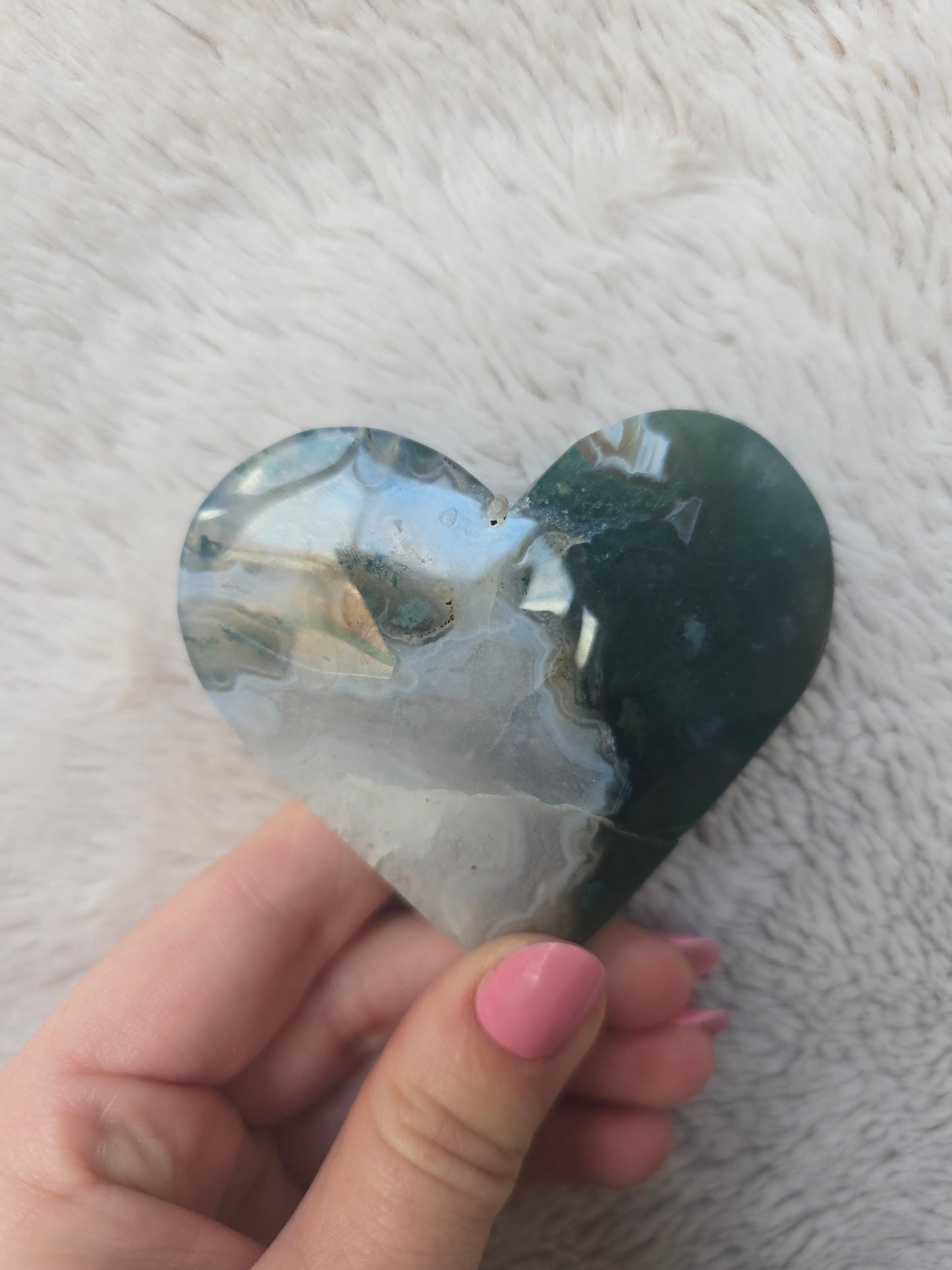 Moss Agate heart