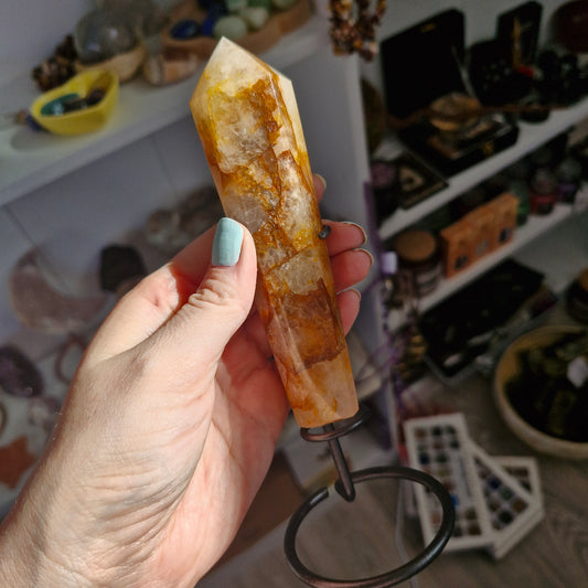 Golden healer wand with detachable stand