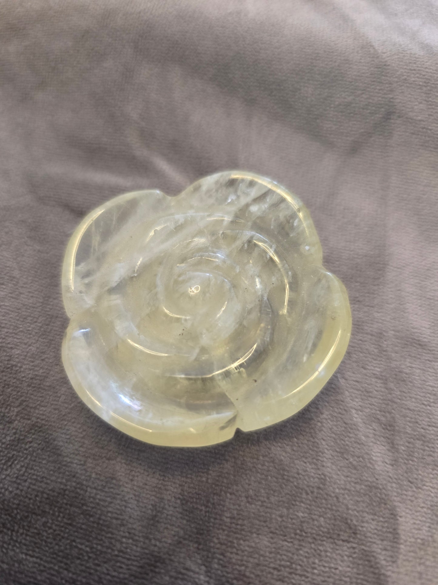Citrine Rose (carved- flat)