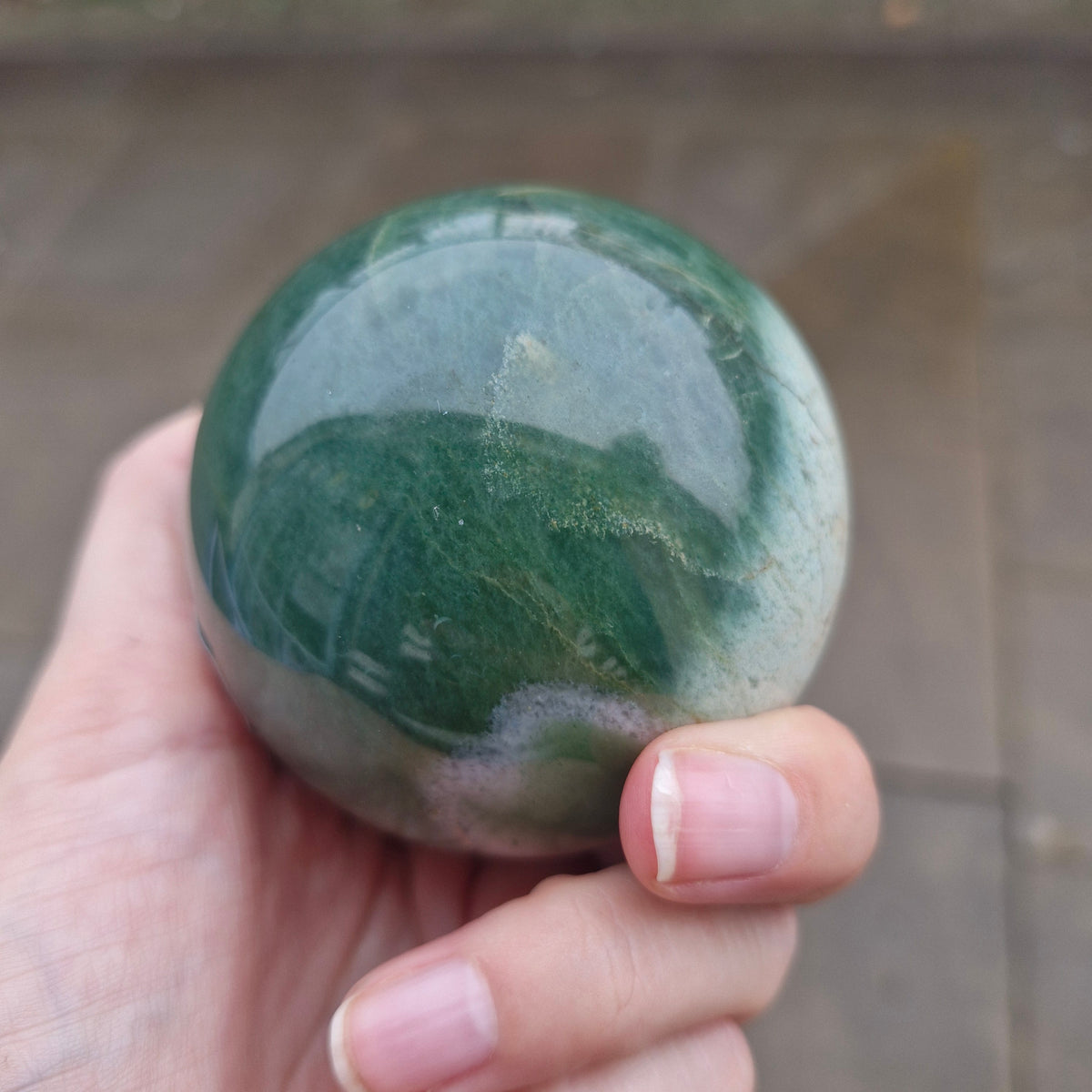 Moss Agate Sphere 431g