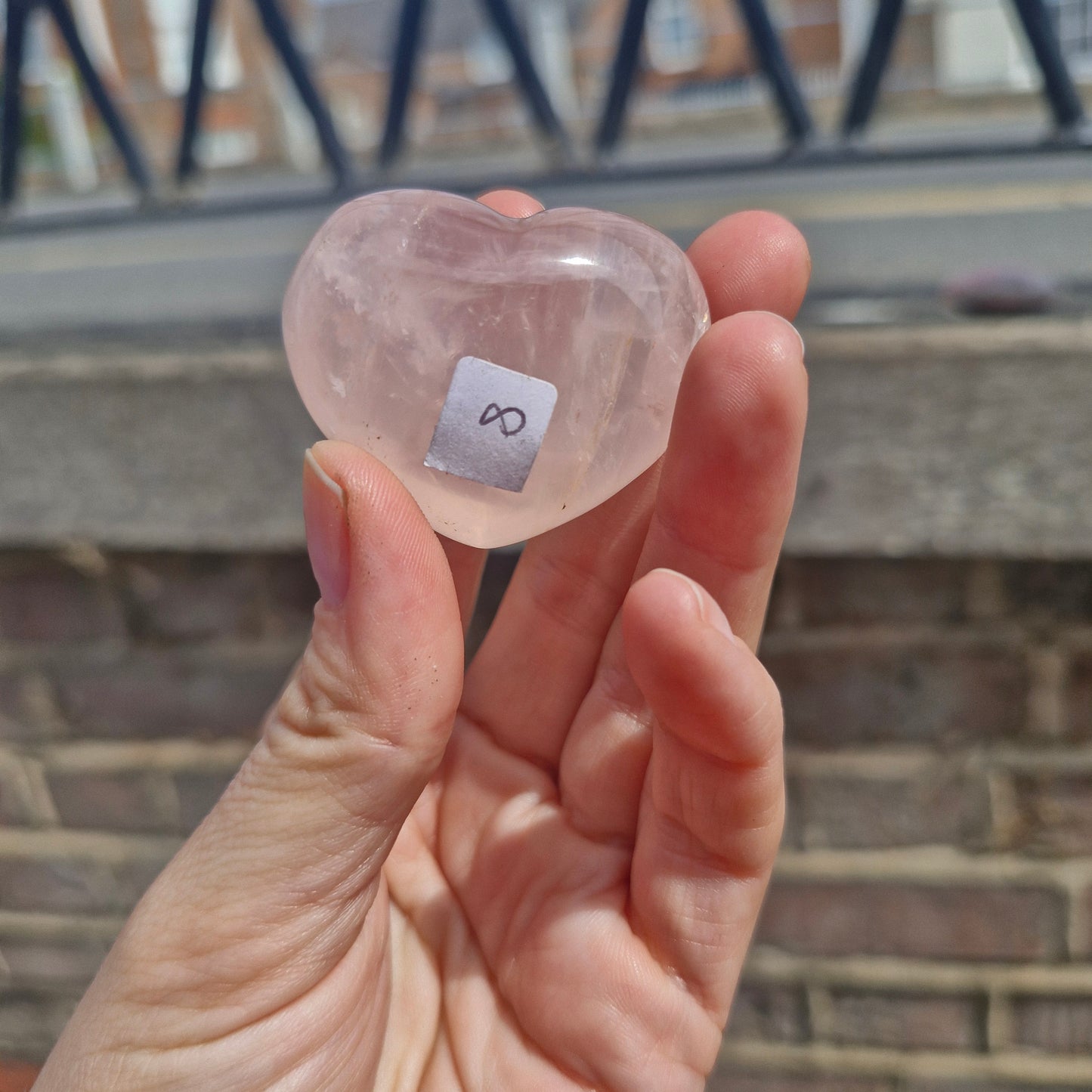 Rose Quartz Heart Carving