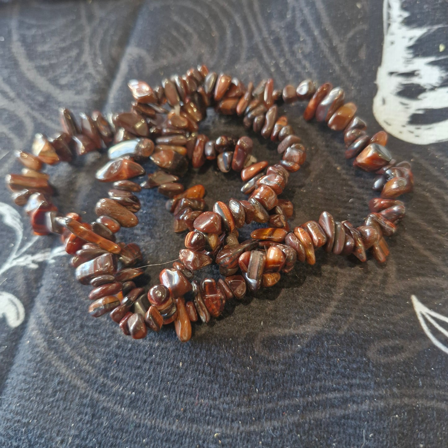 Red Tiger's Eye chip bracelet