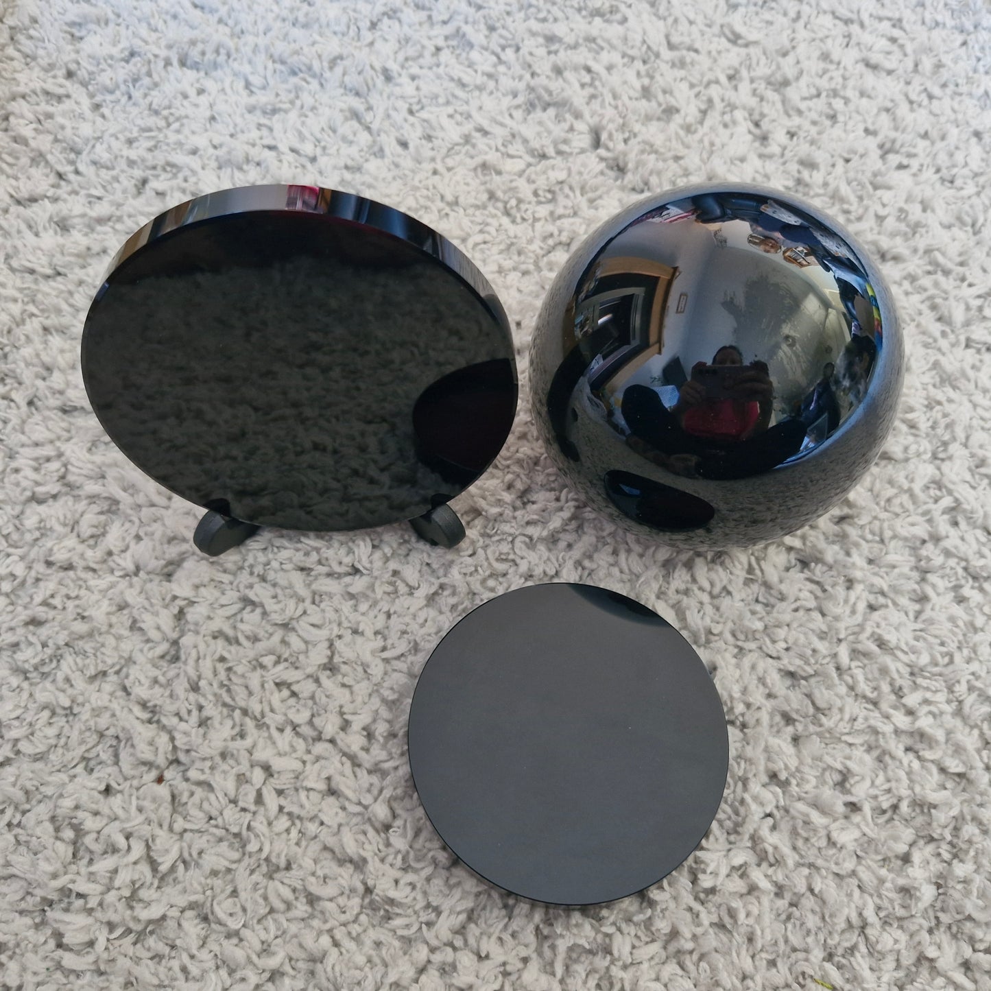 8cm obsidian scrying mirror