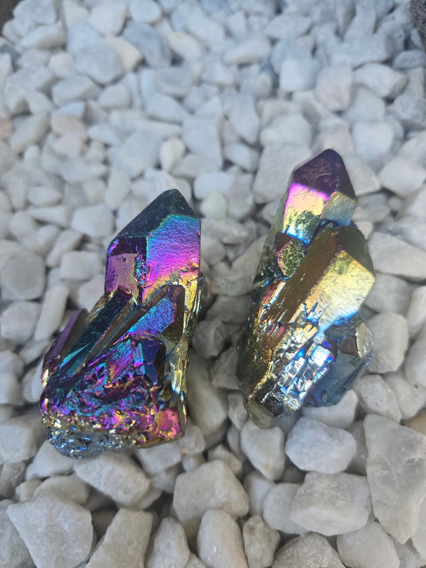 Aura quartz cluster