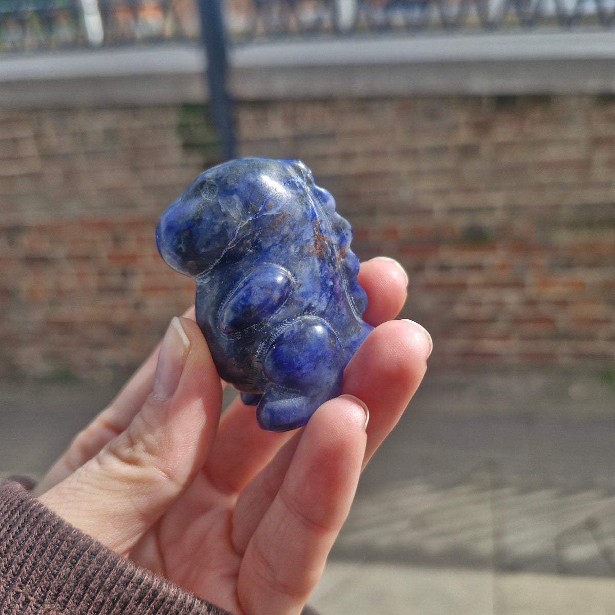 Sodalite Chubby Dinosaur Carving